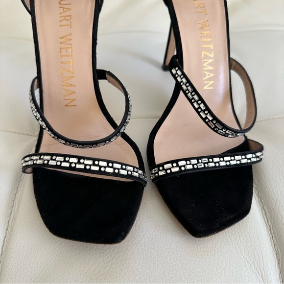 Stuart Weitzman Sabrine 100 embellished suede sandals ( Size 6.5) - Picture 4 of 10